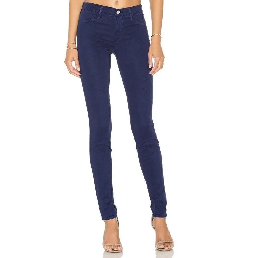 J brand womens indigo eclipse super skinny jeans denim mid rise blue 24 xxs Xs